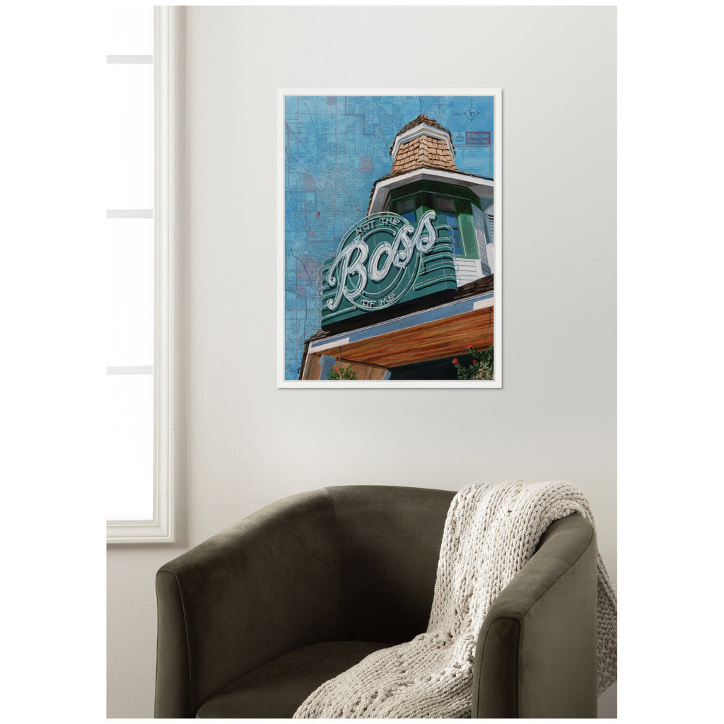 The Boss by Krista V. Allenstein Framed Canvas Wall Art Print