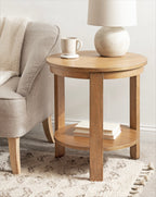 Foxford Round Wood Side Table