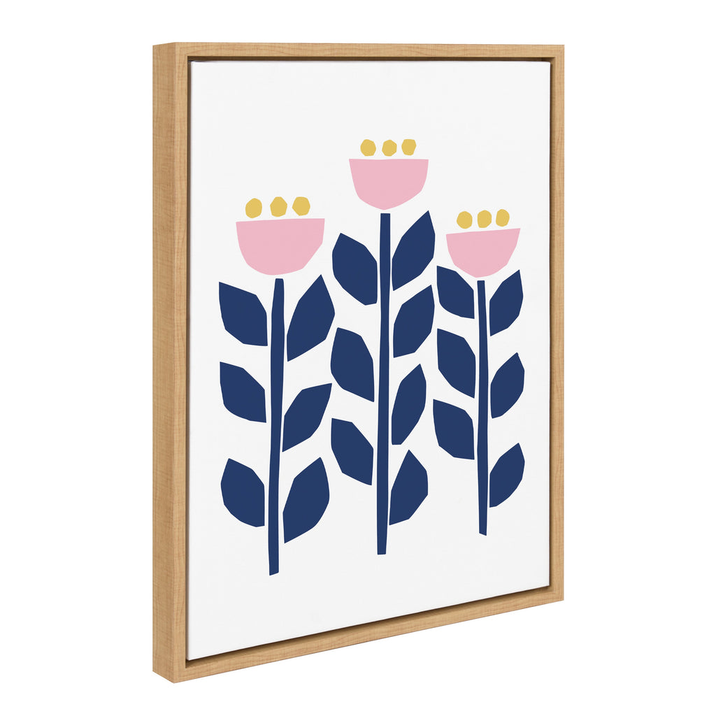 Sylvie Nordic Flowers Framed Canvas by Myriam Van Neste