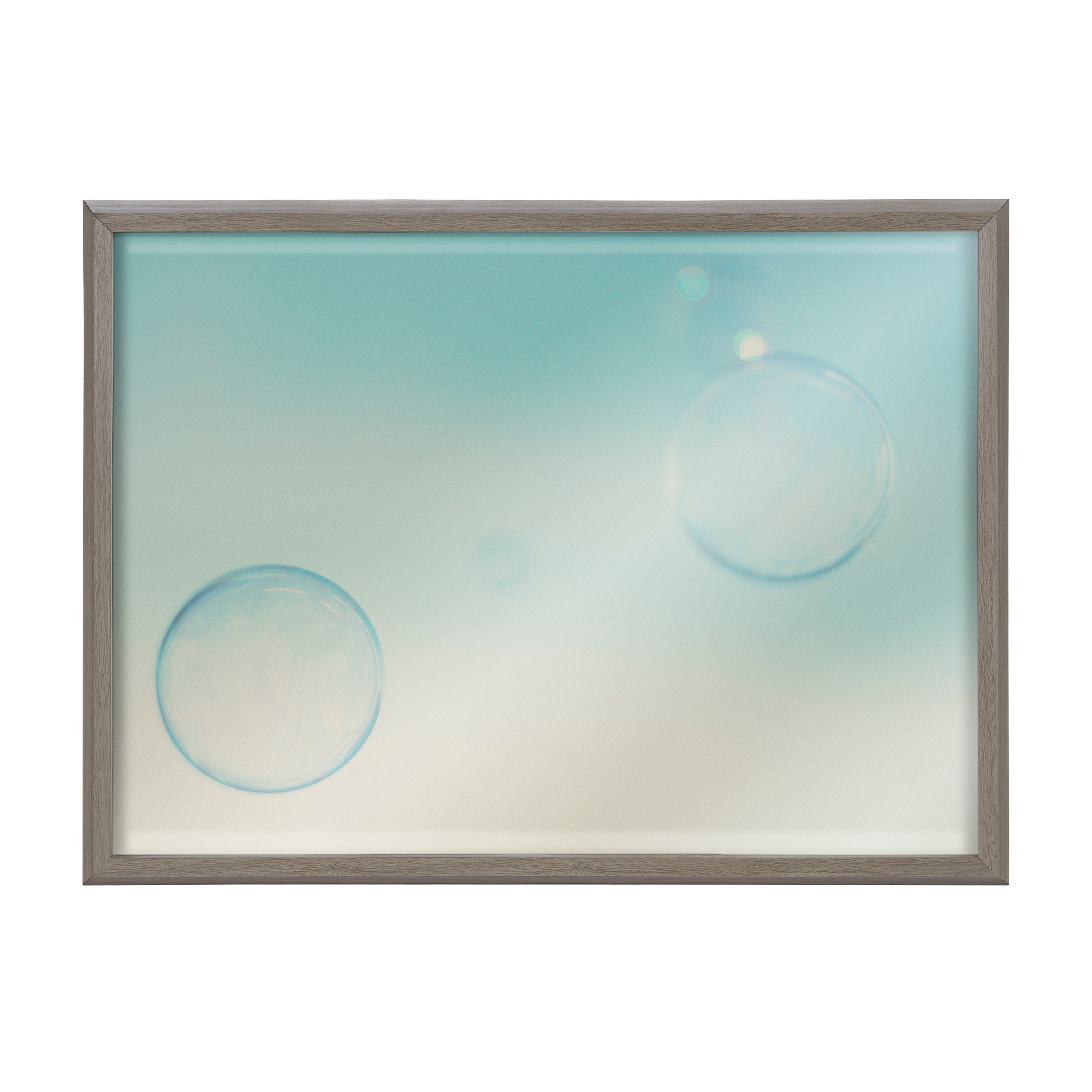 Blake Bubble Rectangle II Framed Printed Glass by Laura Evans