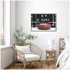 Sylvie Playbook Football Framed Canvas by Alicia Abla