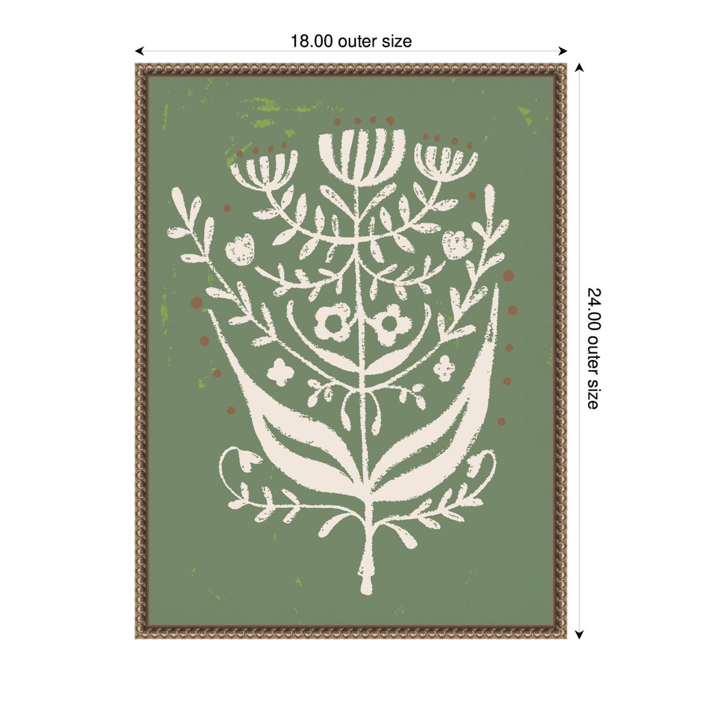 Bungalow Charm Green by Vicky Yorke Framed Canvas Wall Art Print