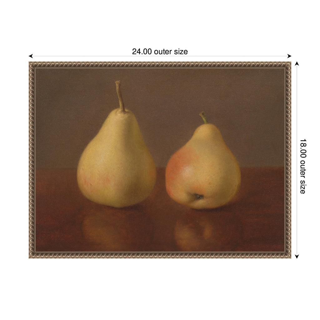 Two McLaughlin Pears no date Jeremiah Pearson Hardy by Nostalgia Prints Framed Canvas Wall Art Print