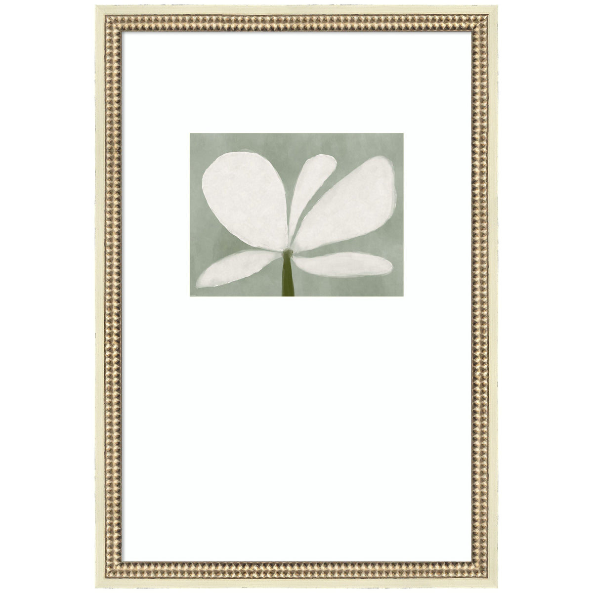 White Floral No. 2 by Gabrielly Guedes Framed Wall Art Print