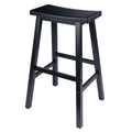 Satori 29 Inch  Saddle Seat Bar Stool Black