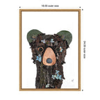 Black Bear by Madeline Jeppesen Framed Canvas Wall Art Print