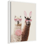 Sylvie Llamas On Vacation Framed Canvas by July Art Prints