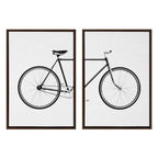 Sylvie Bicycle Framed Canvas by Simon Te of Tai Prints