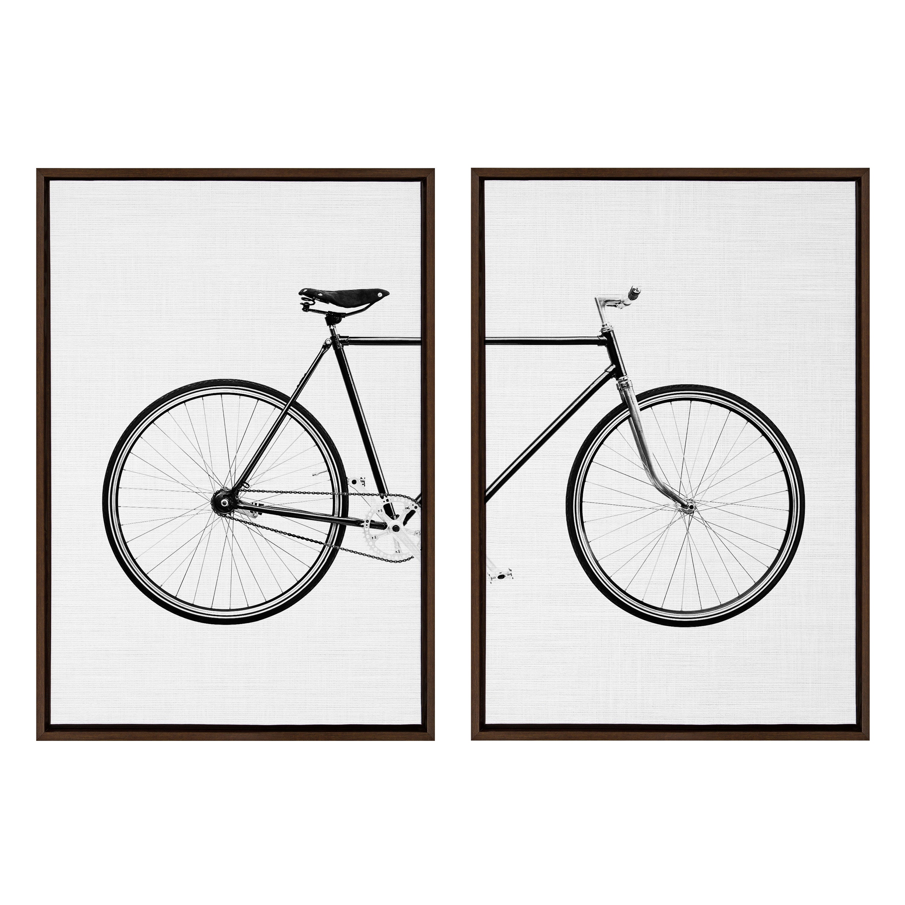 Sylvie Bicycle Framed Canvas by Simon Te of Tai Prints