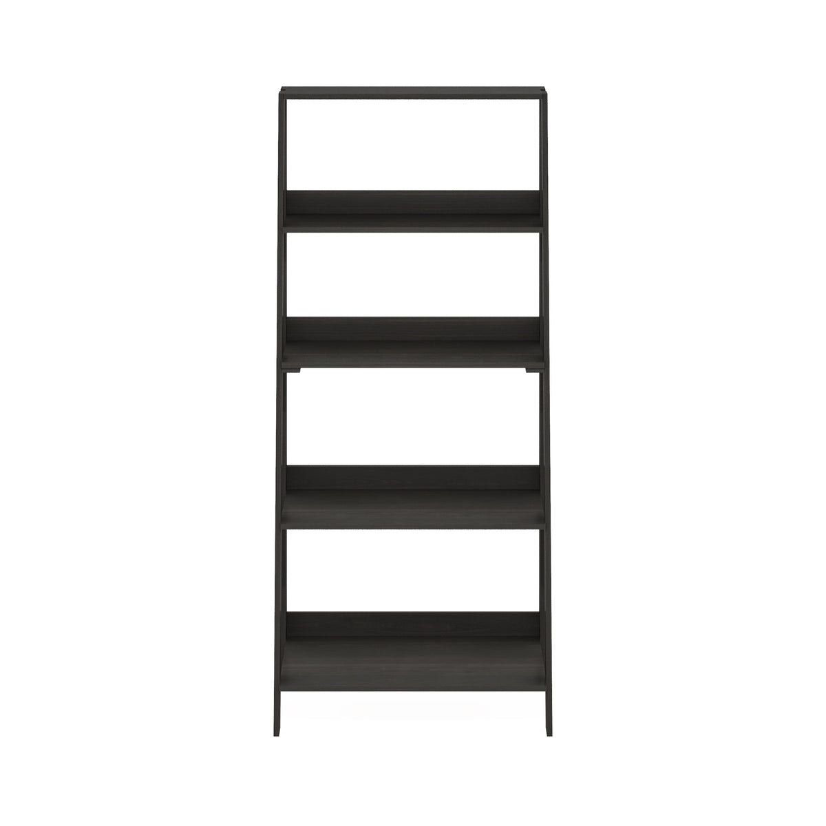 Furinno Ladder Bookcase Display Shelf, 5-Tier, Espresso