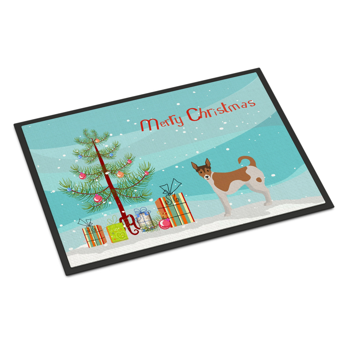 Tenterfield Terrier Christmas Tree Indoor Or Outdoor Mat 18X27
