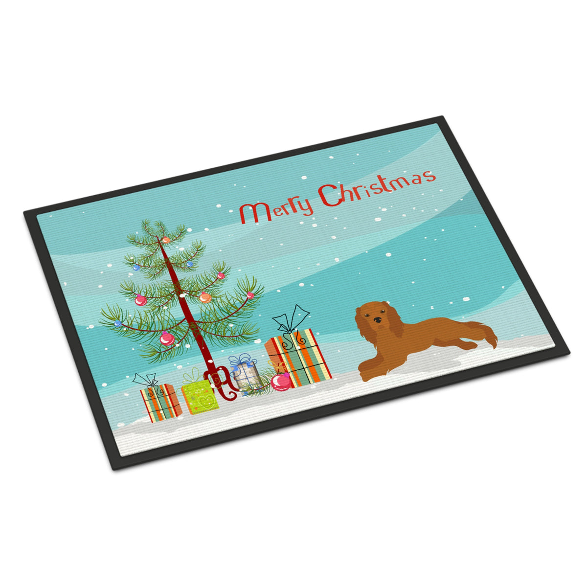 Ruby Cavalier King Charles Spaniel Christmas Tree Indoor Or Outdoor Mat 18X27