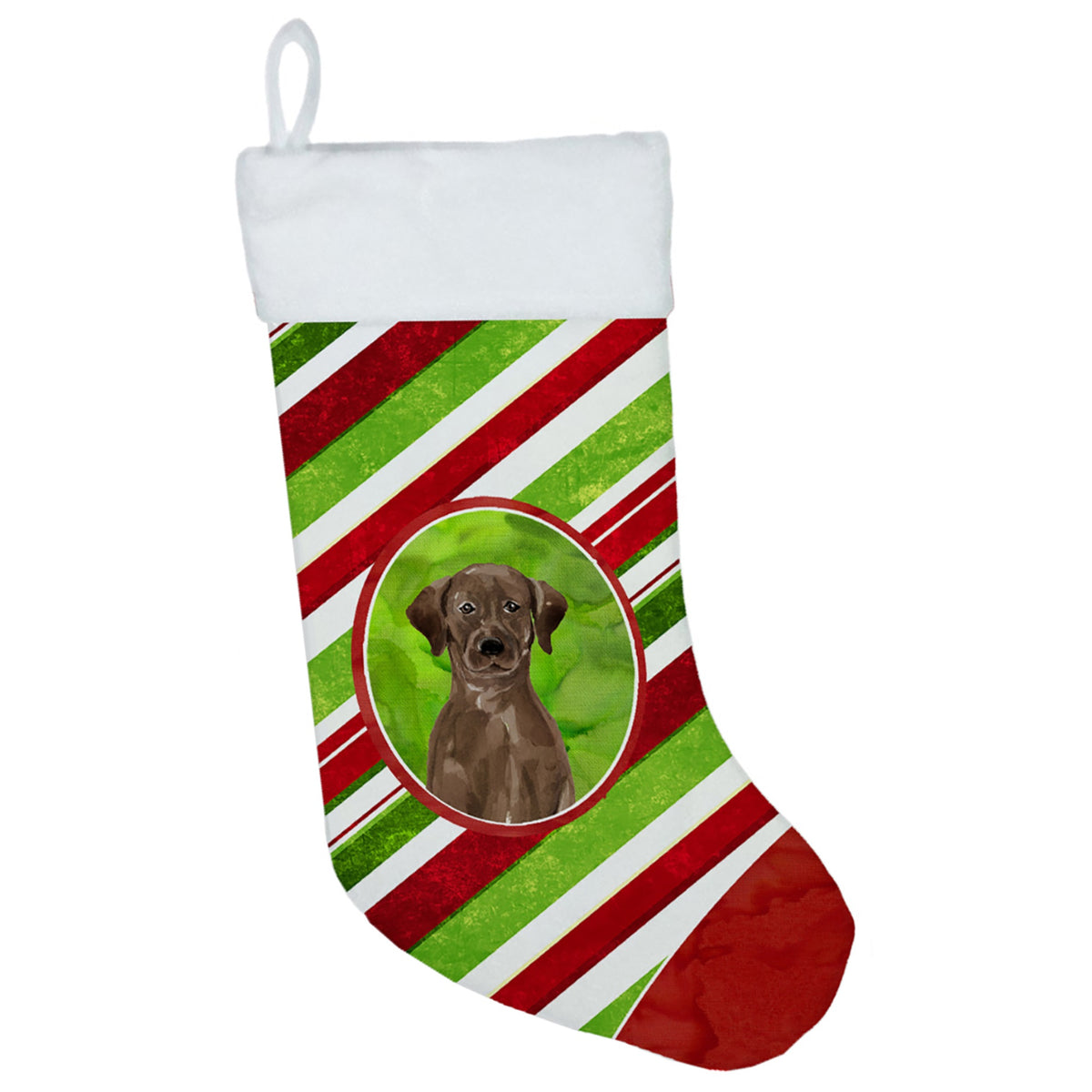 Christmas Snowflakes Chocolate Labrador Retriever Christmas Stocking