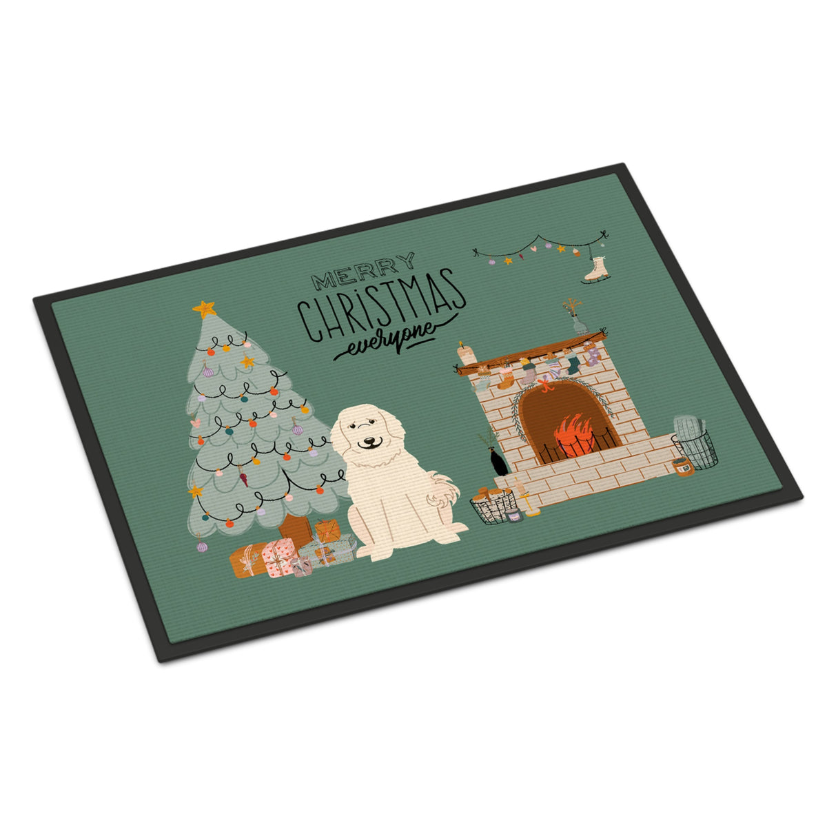 Great Pyrenese Christmas Everyone Indoor Or Outdoor Mat 18X27