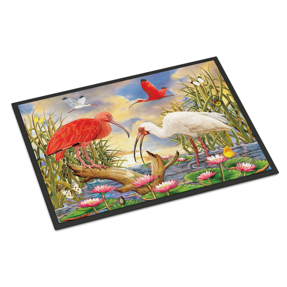 Scarlet And White Ibis Indoor Or Outdoor Mat 18X27