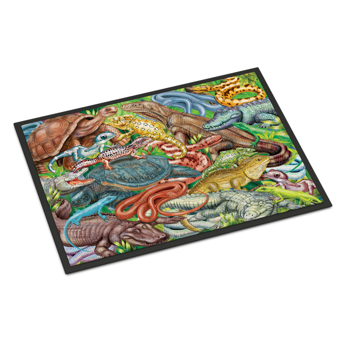 Scales And Tails, Snakes, Turtle, Reptiles Indoor Or Outdoor Mat 18X27