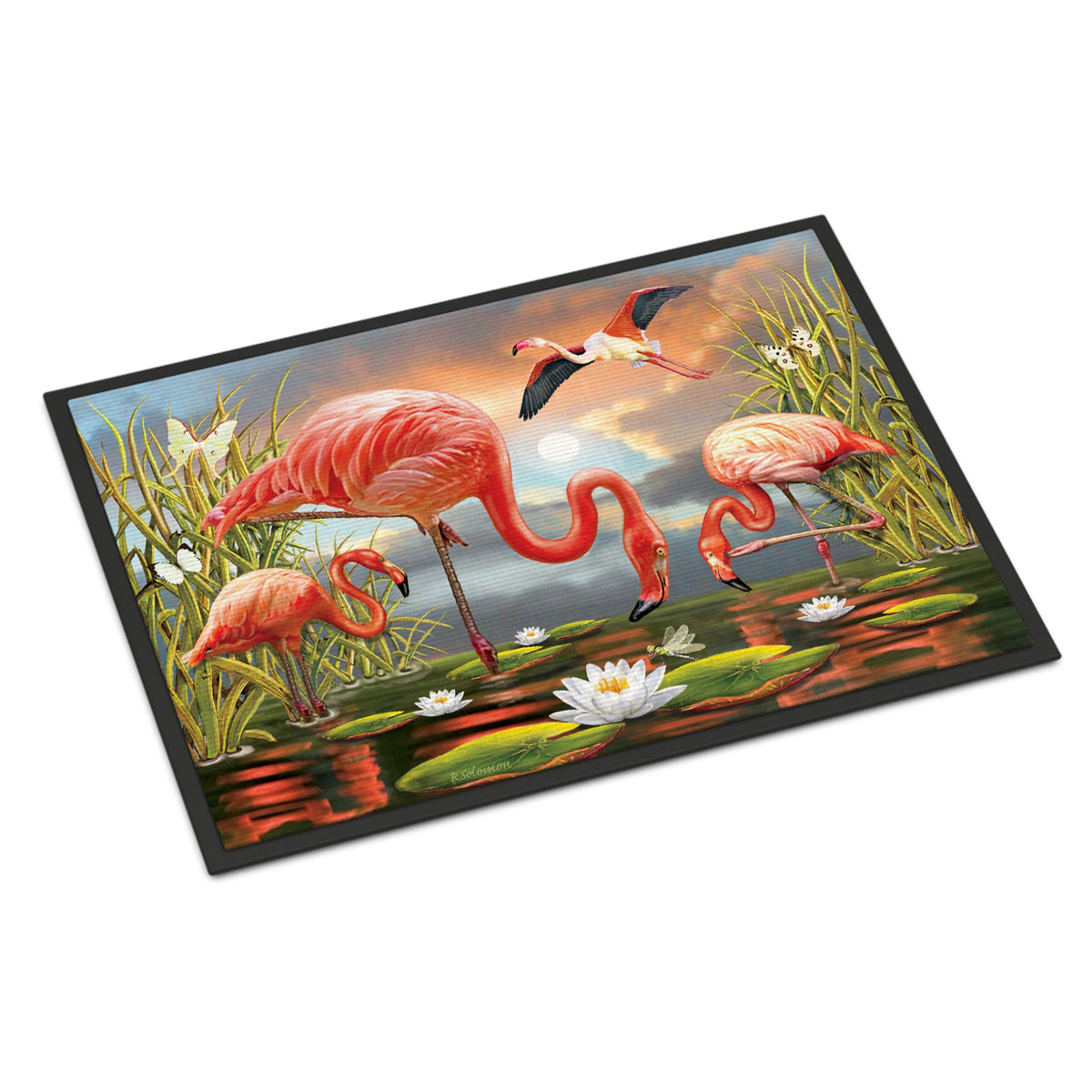 Flamingos Indoor Or Outdoor Mat 18X27