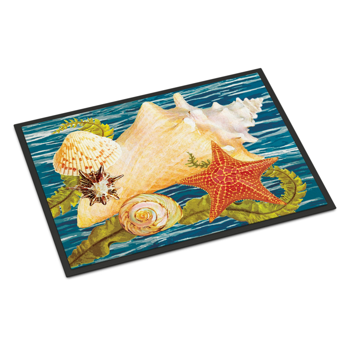Conch Starfish And Cockle Ii Indoor Or Outdoor Mat 18X27