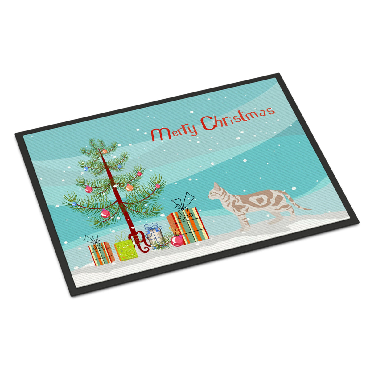 Sokoke #2 Cat Merry Christmas Indoor Or Outdoor Mat 24X36
