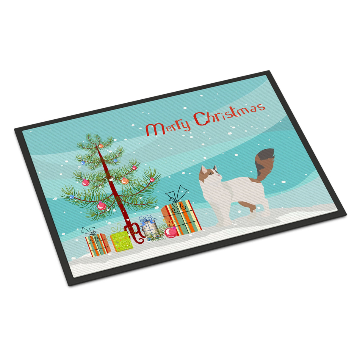 Turkish Van Cat Merry Christmas Indoor Or Outdoor Mat 24X36