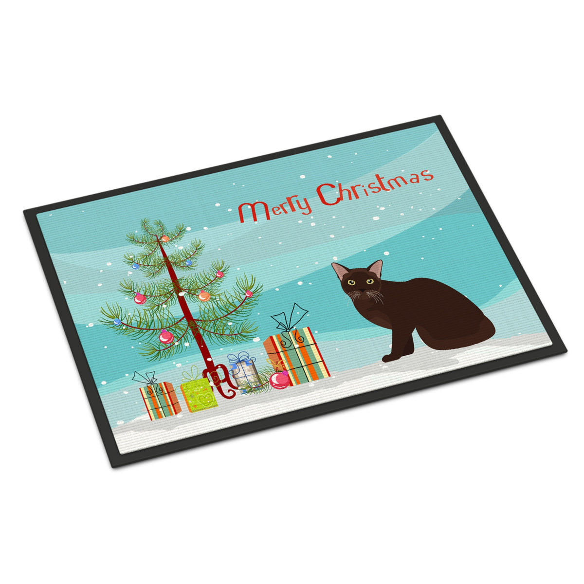 Burmese #1 Cat Merry Christmas Indoor Or Outdoor Mat 24X36