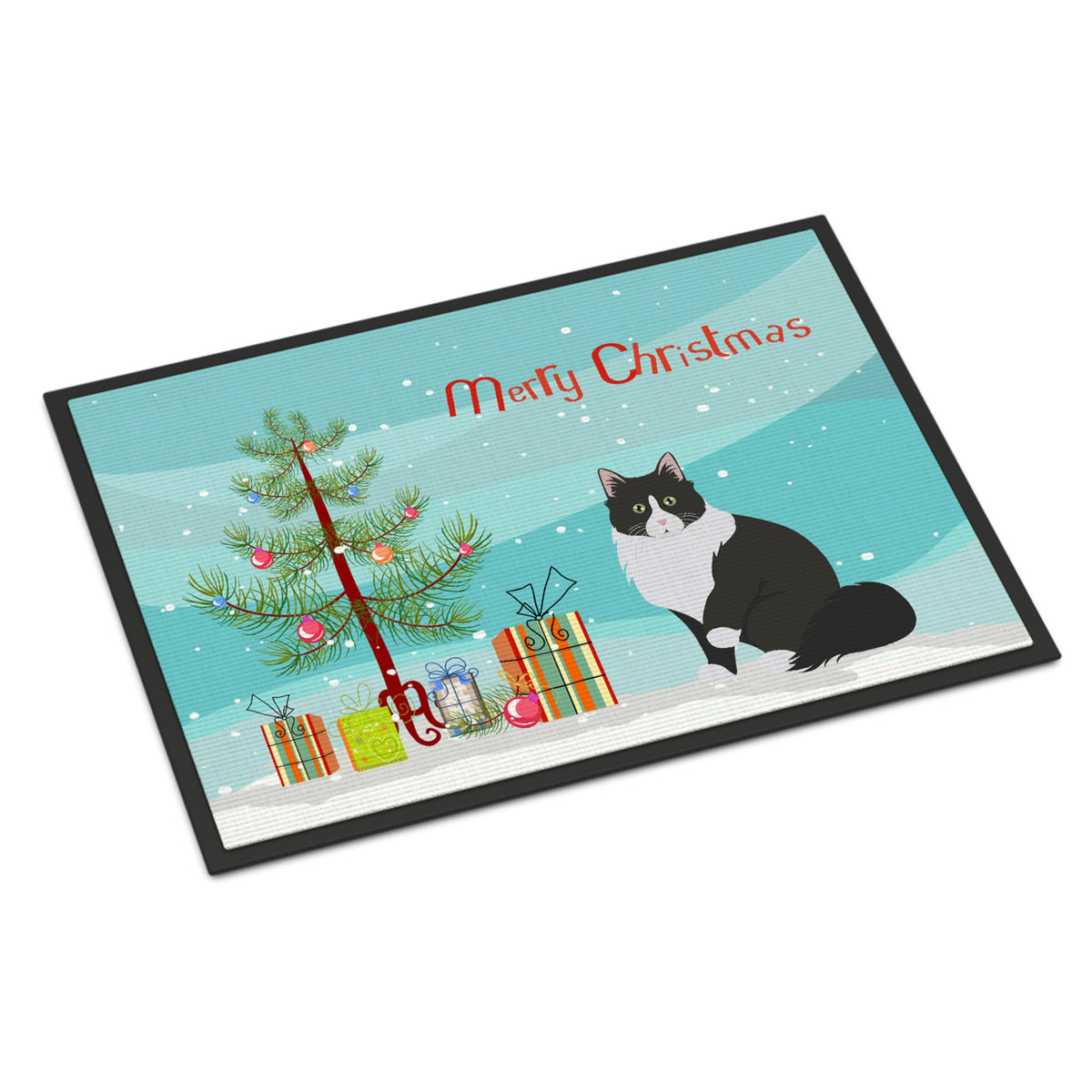 Siberian Forest Cat Merry Christmas Indoor Or Outdoor Mat 24X36