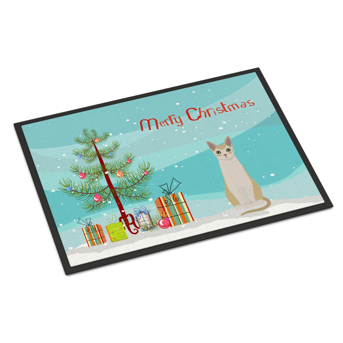 Singapura #2 Cat Merry Christmas Indoor Or Outdoor Mat 24X36