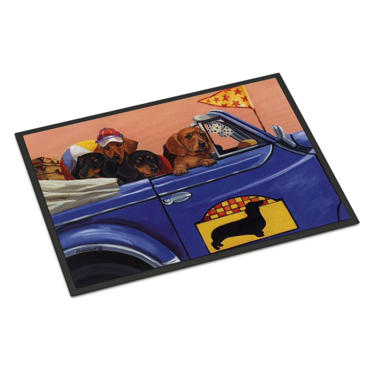 Dachshund Dachsmobile Indoor Or Outdoor Mat 24X36