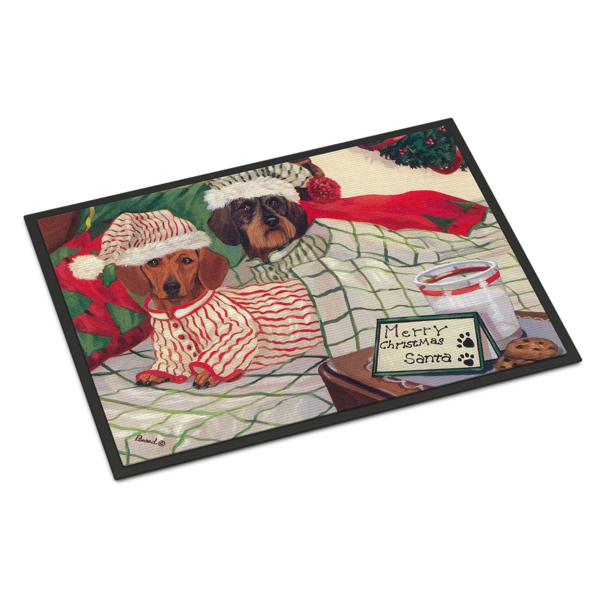 Dachshund Christmas Waiting For Santa Indoor Or Outdoor Mat 24X36