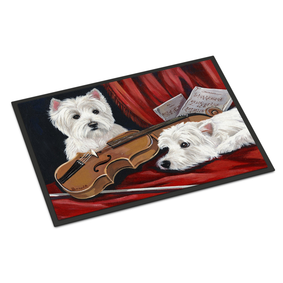 Westie Fiddlers Indoor Or Outdoor Mat 24X36