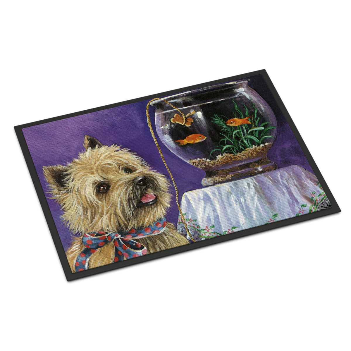 Cairn Terrier Gone Fishing Indoor Or Outdoor Mat 18X27