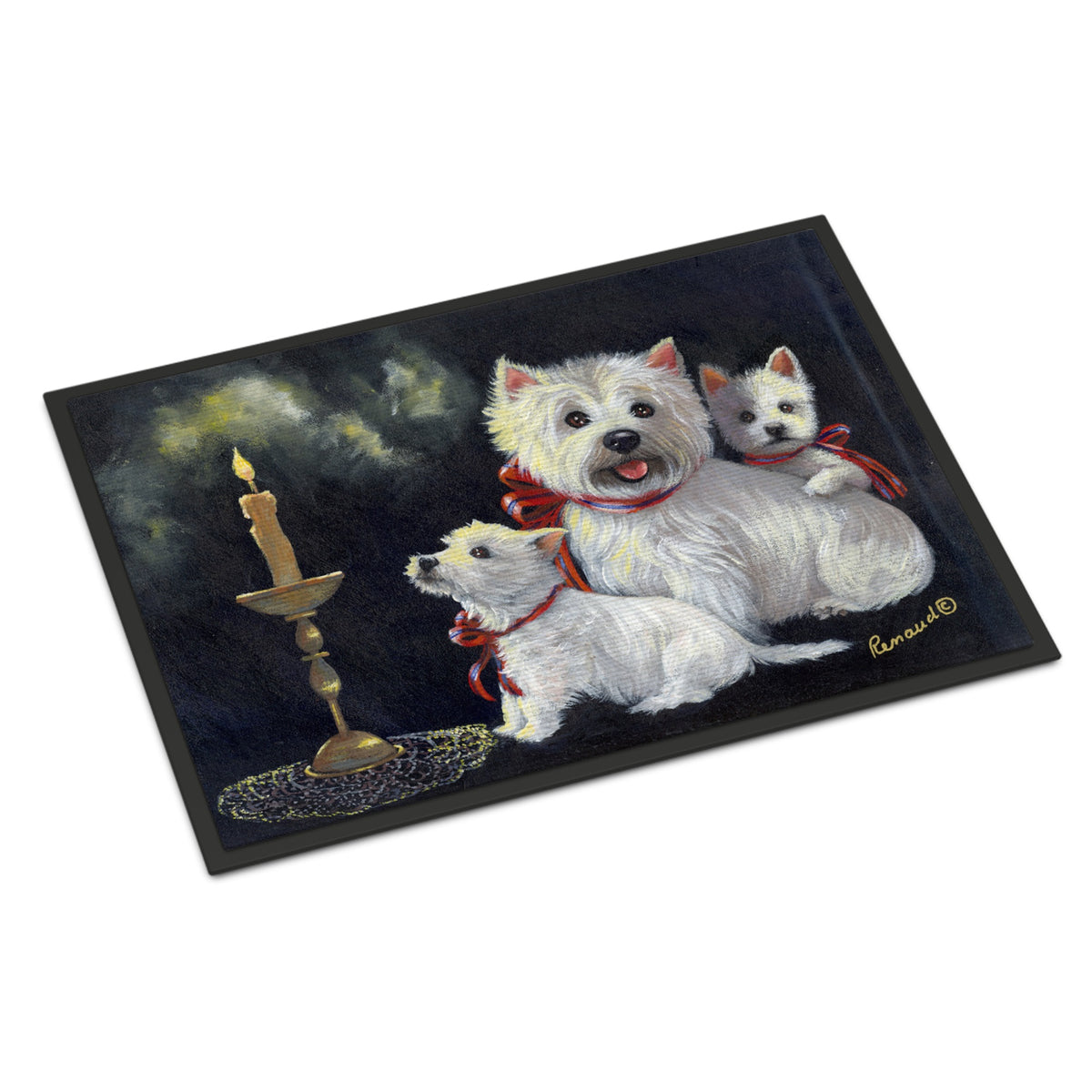 Westie WestieS Aglow Indoor Or Outdoor Mat 18X27