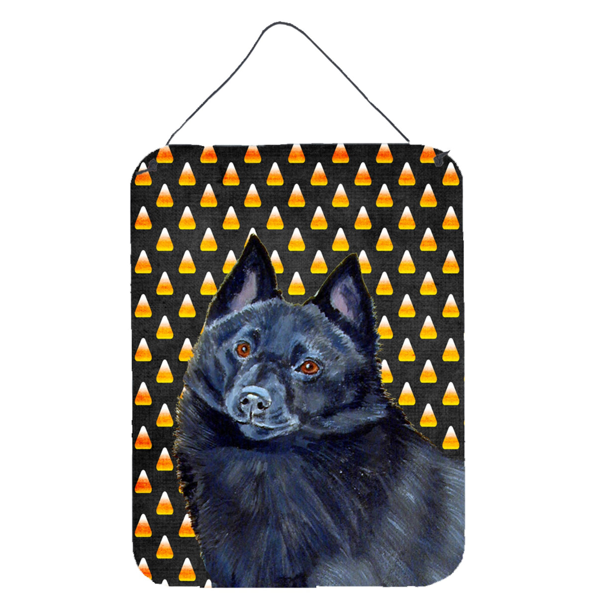 Schipperke Candy Corn Halloween Portrait Wall Or Door Hanging Prints