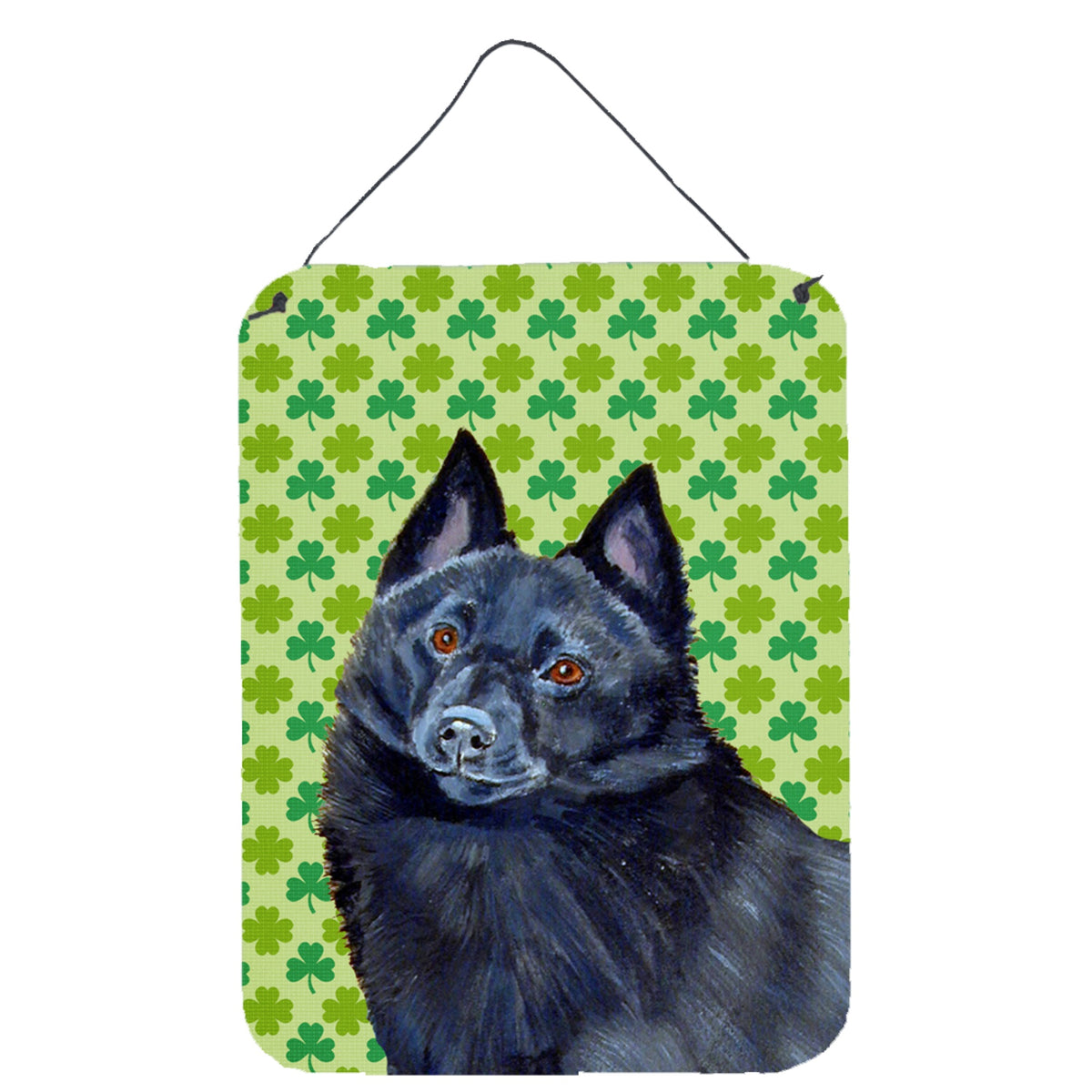 Schipperke St. PatrickS Day Shamrock Portrait Wall Or Door Hanging Prints