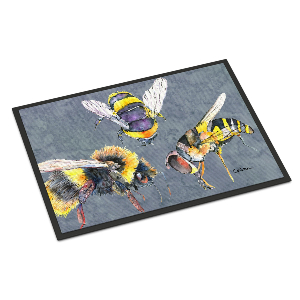 Bee Bees Times Three Indoor Or Outdoor Mat 18X27