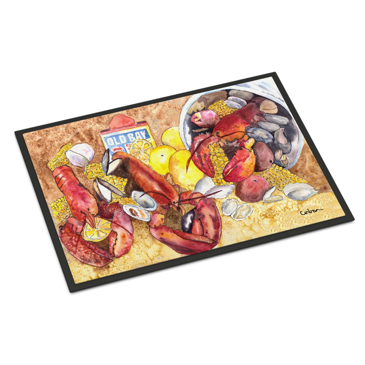 Lobster With Old Bay Indoor Or Outdoor Mat 24X36