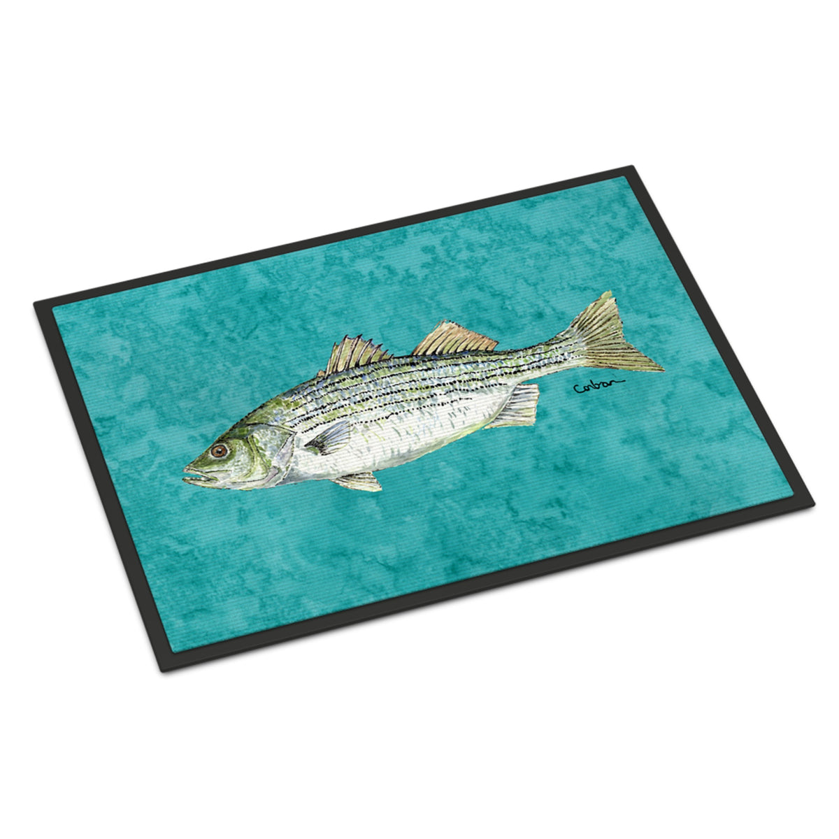 Striped Bass Fish Indoor Or Outdoor Mat 24X36