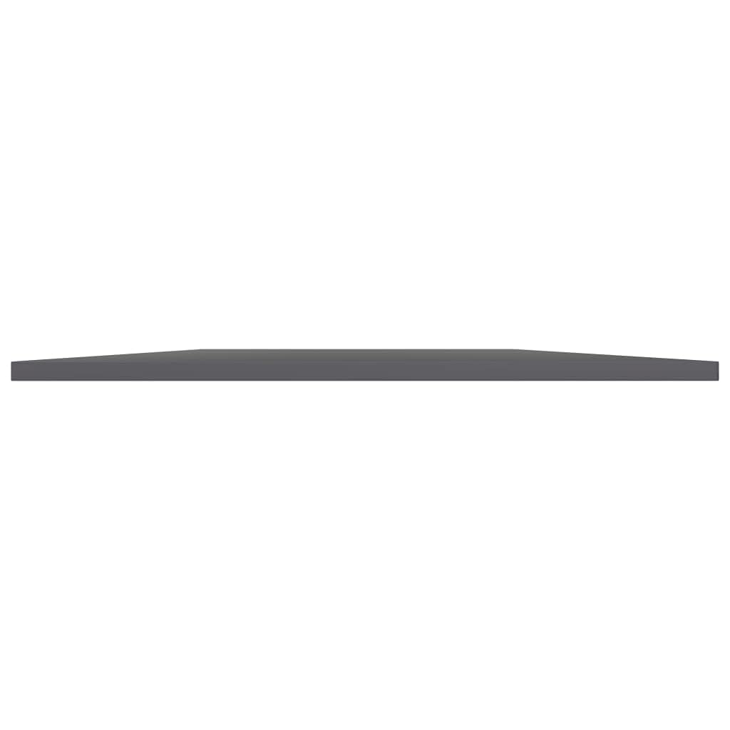 vidaXL Bookshelf Boards - Set of 4, High Gloss Gray, Engineered Wood, 39.4x19.7x0.6