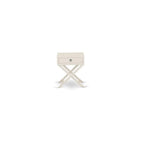 East West Furniture FN08F-1HAE0 2-Pc Fannin Wooden Set for Bedroom with 1 Upholstered Bed and a Small Nightstand - Reliable and Durable Manufacturing - Mist Beige Linen Fabric