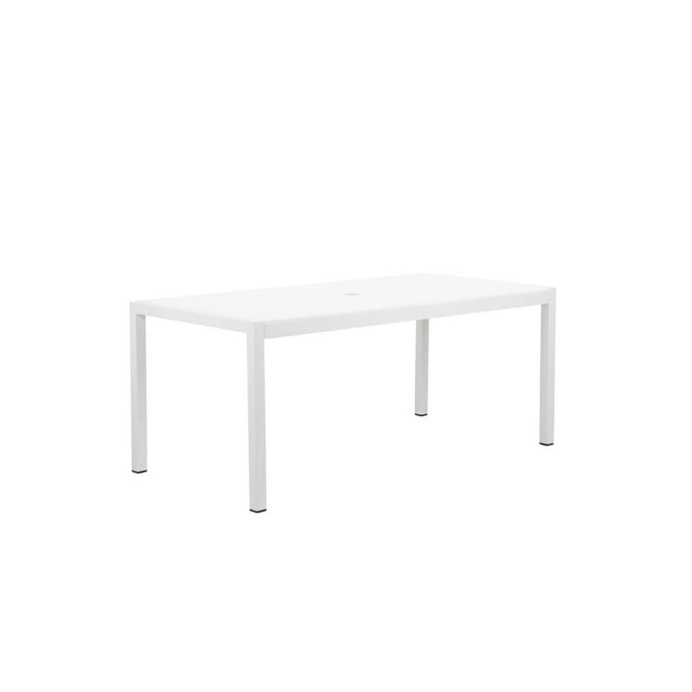 Pangea Home David 11-Piece Aluminum Patio Dining Set in White
