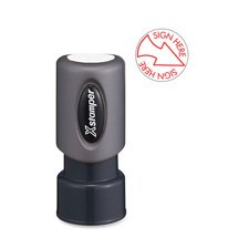 Shachihata Inc Xst11425 Specialty Stamp44;Sign Here44;.63 In.44;Pre-Inked44;Re-Inkable44;Red