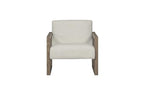 Neos Modern Upholstered Fabric Armchair (Off White)