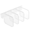 Gnoly 4 Pcs Plastic Refrigerator Internal Drawer Shelf Divider Clip Telescopic Expandable Fridge Drawers Storage Partition Clips