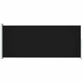 Patio Retractable Side Awning 86.6x196.9 Black