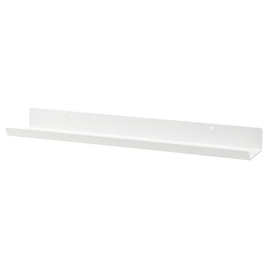 Establisher Malmbck Display Shelf, White, 60 Cm (23 5/8inch), Slim Wallmounted Ledge For Showcasing Photos, Art, Collectibles, Or