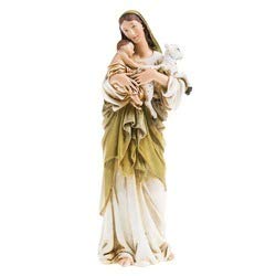 Joseph'S Studio By Roman, Renaissance Collection, 6.25' H Madonna & Child W/Lamb, Home D  Cor, Devout Gift, Prayerful Inspirati