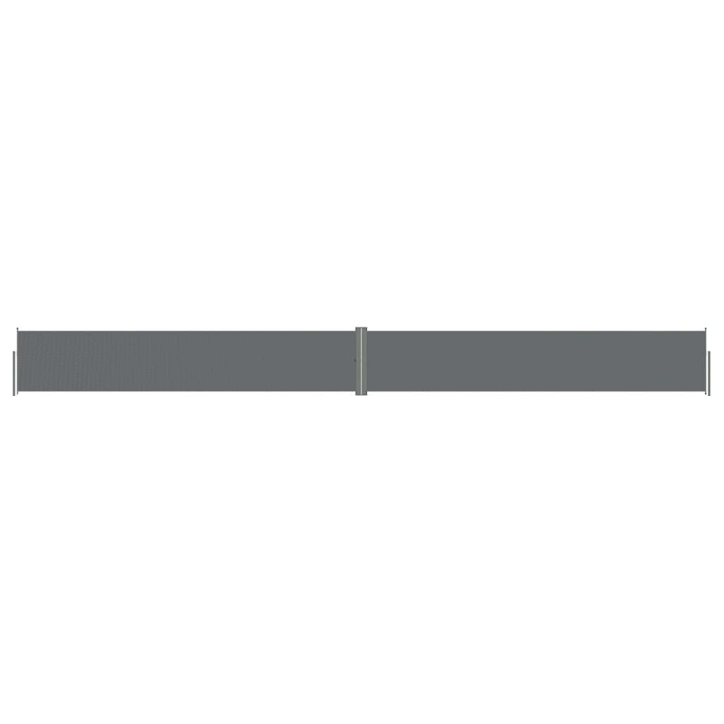 vidaXL Retractable Side Awning - Anthracite, UV-Proof, Adjustable Width 472.4", Tear and Water Resistant, Balcony Windscreen Privacy Screen