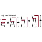 802 Misha 18' Swivel Vanity Stool With Black Wrinkle Finish And Graph Cork Seat