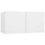 vidaXL TV Cabinet Set 6 Piece Home Living Room Furniture TV Stand HiFi Stereo Cabinet Media Unit Entertainment Center White Engineered Wood