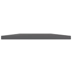 vidaXL High Gloss Gray Engineered Wood Bookshelf Boards - Versatile, Minimalistic, Easy to Maintain - Pair with existing Furniture or use as Replacements